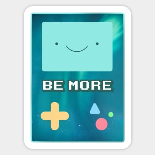 Bmo Be more Adventure Time Space Galaxy Stars Aurora Sticker